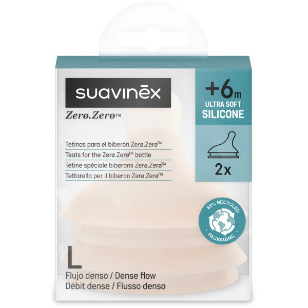 Фото - Большой поток соска детская силиконовая Suavinex ZERO нюдовая +0 мес. (308680)