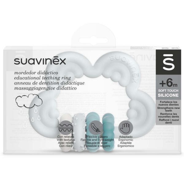 Фото - Прорезыватель Suavinex с погремушкам STEP 3 голубой (401441)