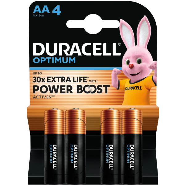 Фото - Батарейка тип AA Duracell LR06 KPD 04*10 OPTIMUM УП. 1X4 ШТ