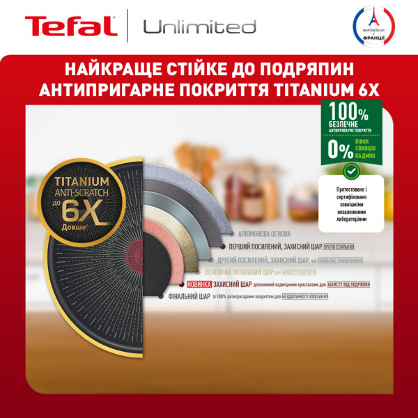 Фото - Сковорода універсальна Tefal G2550672 Unlimited 28 см
