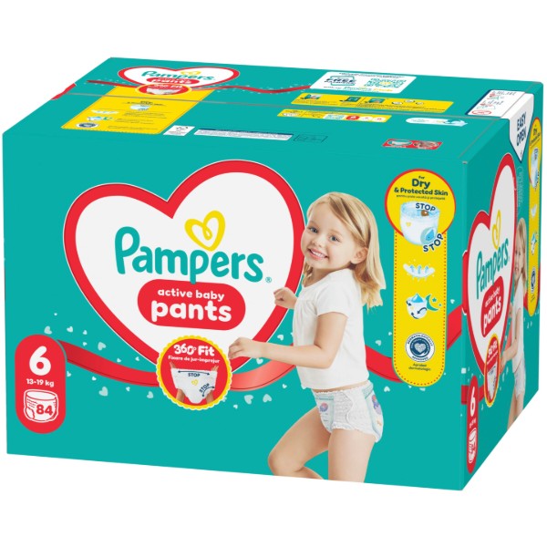 Фото - Одноразовые подгузники-трусики Pampers Active Baby Размер 6 (13-19 кг), 84 шт. (80751229)