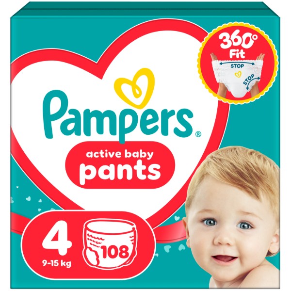 Фото - Одноразовые подгузники-трусики Pampers Active Baby Размер 4 (9-15 кг), 108 шт. (80751231)
