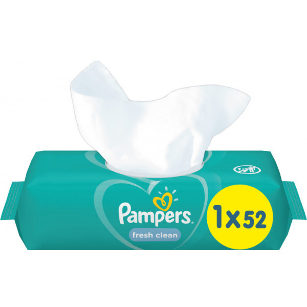 Фото - Салфетки влажные для детей Pampers Fresh Clean 52 шт. (8001841041360)