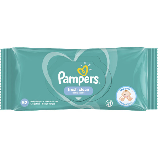 Фото - Салфетки влажные для детей Pampers Fresh Clean 52 шт. (8001841041360)