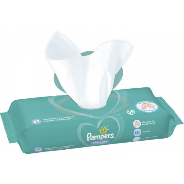Фото - Салфетки влажные для детей Pampers Fresh Clean 52 шт. (8001841041360)