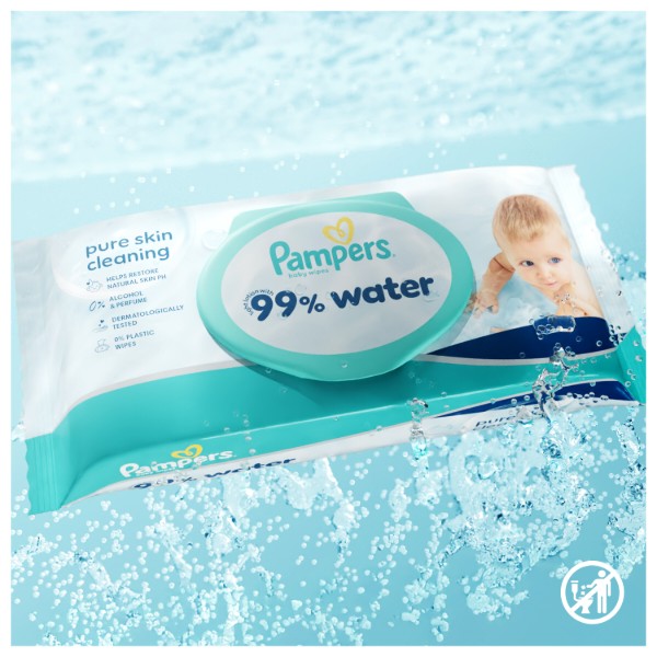 Фото - Серветки вологі для дітей Pampers 99% Water, 1080 шт (80871792)