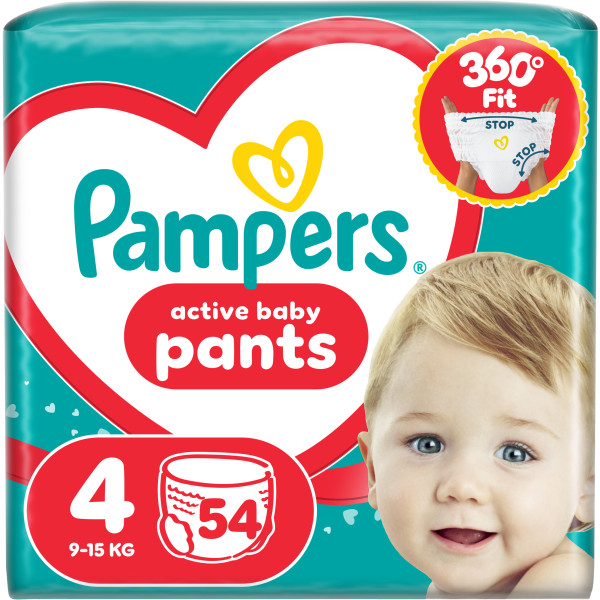 Фото - Одноразові підгузки-трусики Pampers Active Baby Pants Розмір 4 (9-15 кг) 54 шт (80894798)