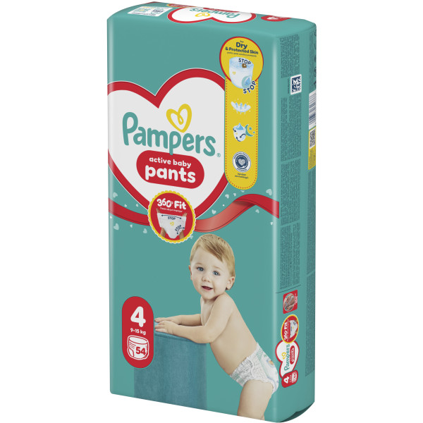 Фото - Одноразові підгузки-трусики Pampers Active Baby Pants Розмір 4 (9-15 кг) 54 шт (80894798)