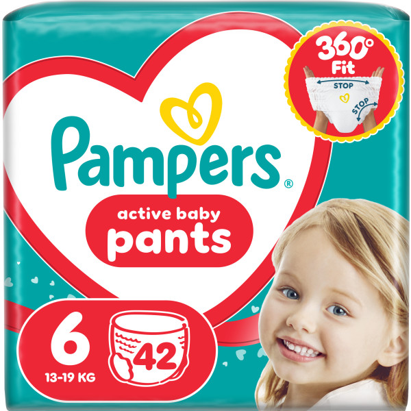 Фото - Одноразові підгузки-трусики Pampers Active Baby Pants Розмір 6 (13-19 кг) 44 шт (80894800)