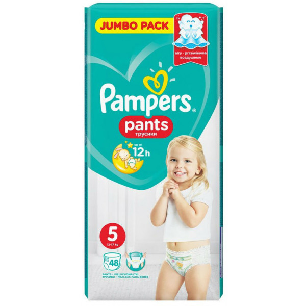 Фото - Одноразовые подгузники-трусики Pampers Pants Размер 5 Junior (12-17 кг), 48 шт. (81668995)