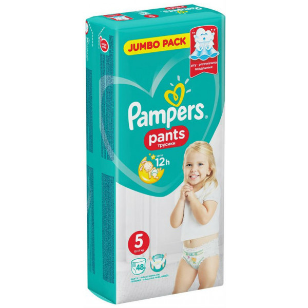 Фото - Одноразовые подгузники-трусики Pampers Pants Размер 5 Junior (12-17 кг), 48 шт. (81668995)