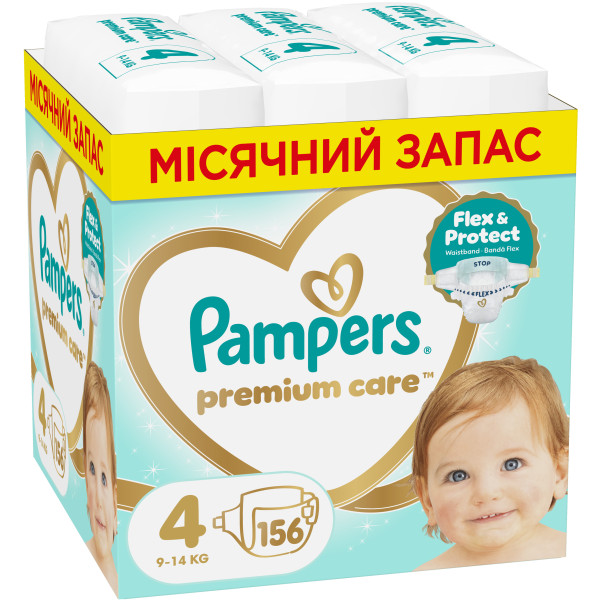 Фото - Одноразовые подгузники Pampers Premium Care Размер 4 (9-14 кг) 156 шт (80883544)