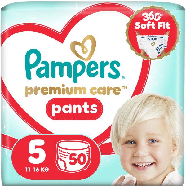 Фото - Одноразові підгузки-трусики Pampers Premium Care Pants Розмір 5 (11-17 кг) 50 шт (80895121)