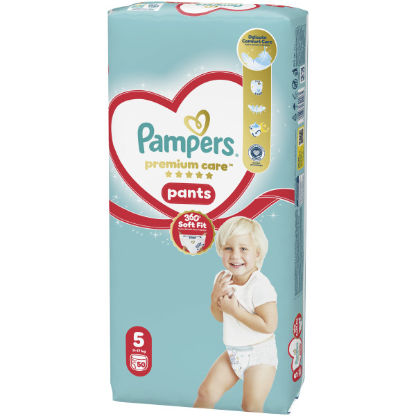 Фото - Одноразові підгузки-трусики Pampers Premium Care Pants Розмір 5 (11-17 кг) 50 шт (80895121)