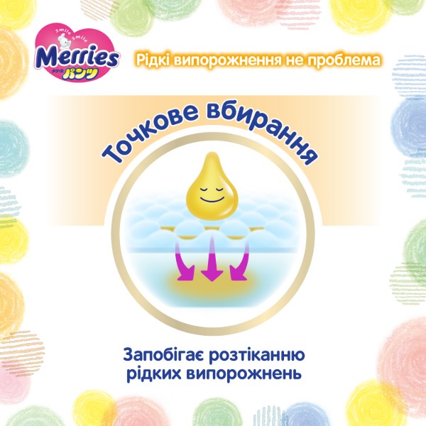 Фото - Одноразовые подгузники-трусики MERRIES Размер XL (12-22 кг.), 38 шт. (438091)