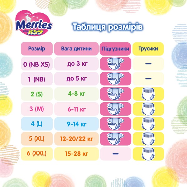 Фото - Одноразовые подгузники-трусики MERRIES Размер XL (12-22 кг.), 38 шт. (438091)