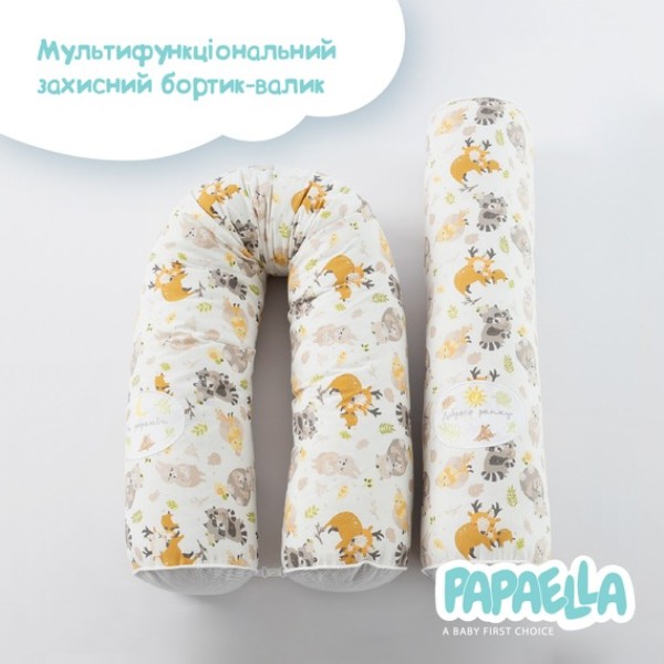 Фото - Бортик-подушки PAPAELLA 2 шт. захисні 60х15 см, 120х15 см бавовна (8-34533*005)