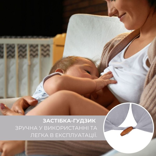 Фото - Подушка для годування PAPAELLA з гудзиком 30х190 см (8-31484*001)
