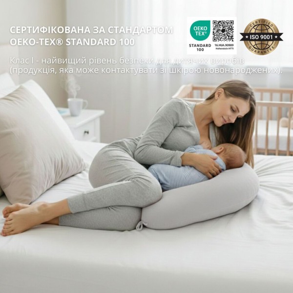 Фото - Подушка для годування PAPAELLA з гудзиком 30х190 см (8-31484*001)