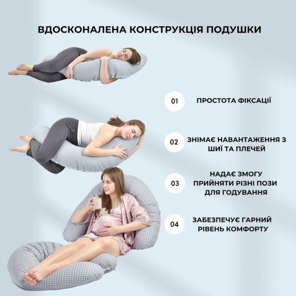 Фото - Подушка для годування PAPAELLA з гудзиком 30х190 см (8-31484*001)
