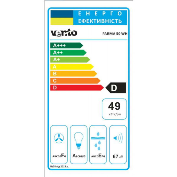 Фото - Мікропошкодження - Витяжка традиційна Ventolux PARMA 50 WH