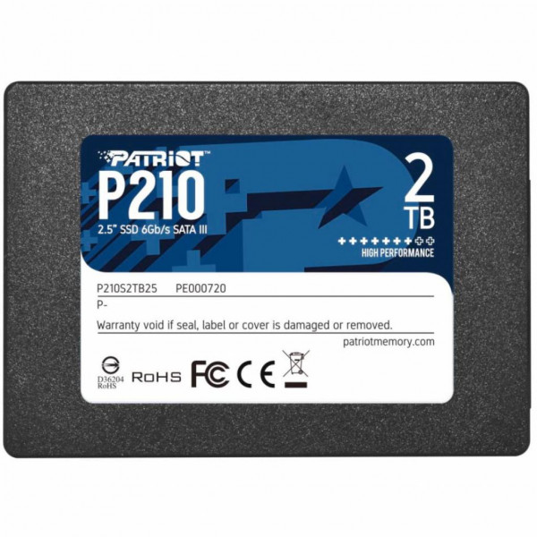 Фото - SSD-накопичувач внутрішній Patriot P210 2TB 2.5" SATAIII TLC (P210S2TB25)
