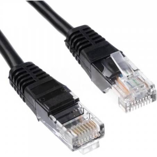 Фото - Кабель патч-корд Kingda UTP Cat.5e 1 м Black (PAUT3100-BK)