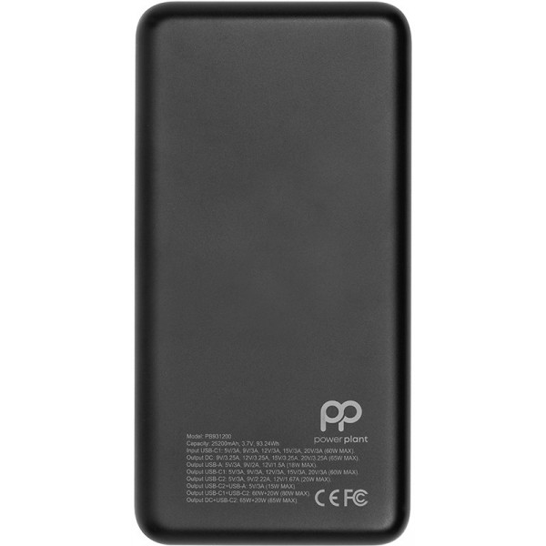 Фото - Батарея мобільна PowerPlant A16005 25200mAh PD 85W Black-Grey (PB931200)
