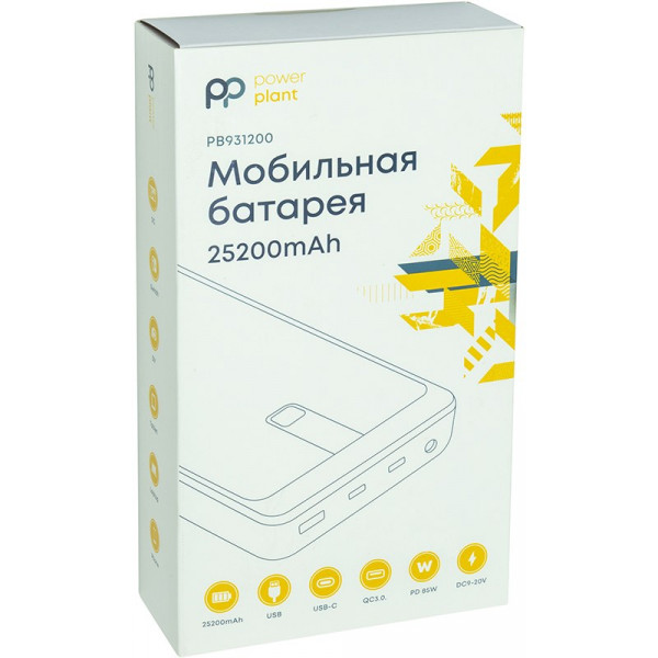 Фото - Батарея мобільна PowerPlant A16005 25200mAh PD 85W Black-Grey (PB931200)
