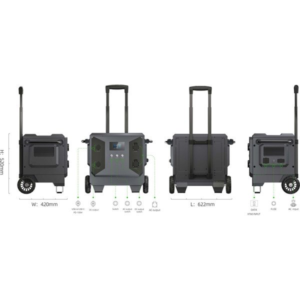 Фото - Зарядна станція універсальна PowerPlant M50 (4500 Вт, 5120 Вт.г)