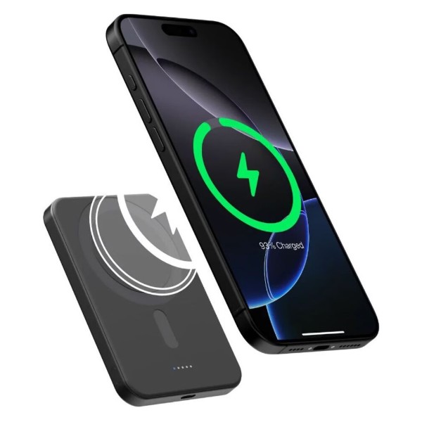 Фото - Батарея мобильная Pitaka Power Bank Qi2 5 000mAh Twill Black/Grey (PBQ2401)
