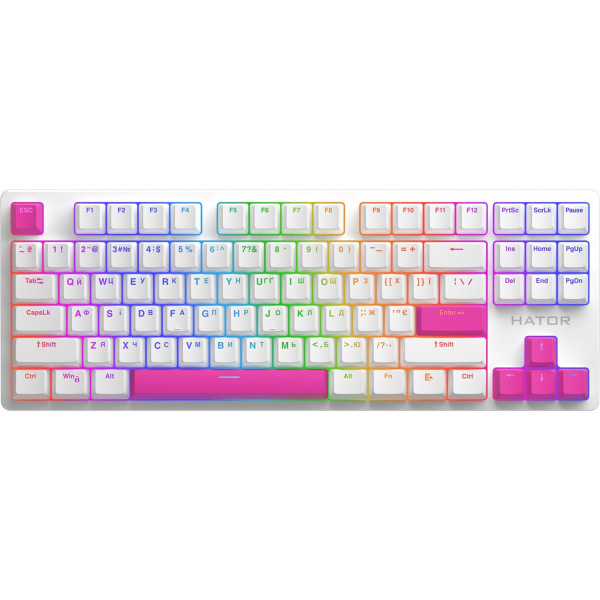 Фото - Додаткові змінні клавіші для клавіатури Hator Knockout Pink PBT ESC/SPACE/ENTER/R.SHIFT/ARROWS (HTS-711)