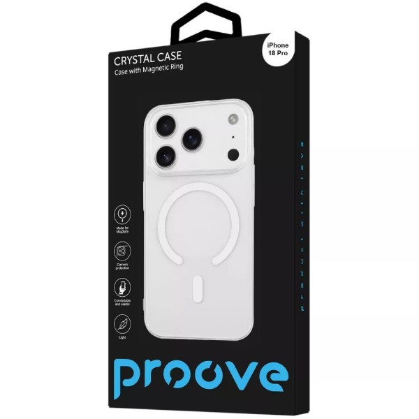Фото - Чохол для смартфону Proove Crystal Case with Magnetic Ring iPhone 18 Pro transparent (PCCCIP18P001)