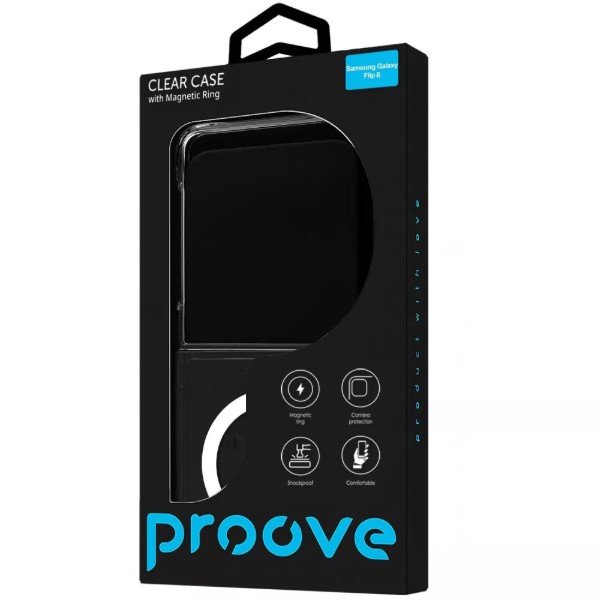 Фото - Чохол для смартфону Proove Clear Case with Magnetic Ring Samsung Galaxy Flip 8 clear (PCCLSGFLP801)