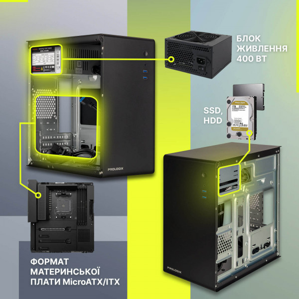 Фото - Корпус ProLogix E105 Black 400W