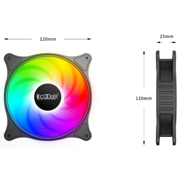 Фото - Корпусный вентилятор PCCooler FX 120 ARGB BK 3in1