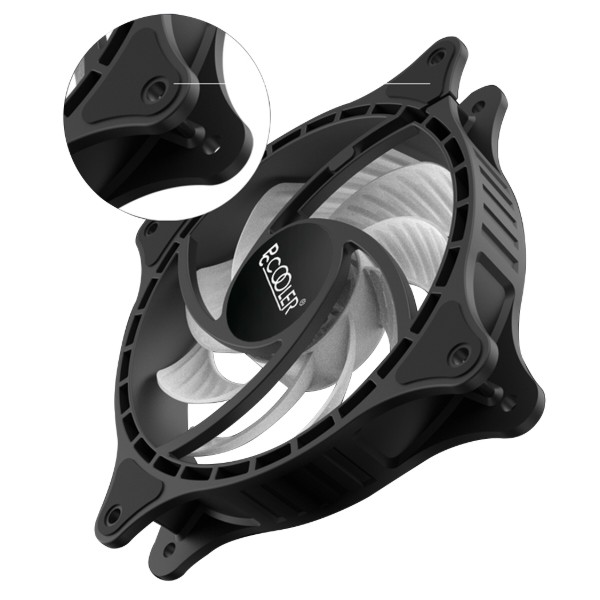 Фото - Корпусный вентилятор PCCooler FX 120 ARGB BK 3in1