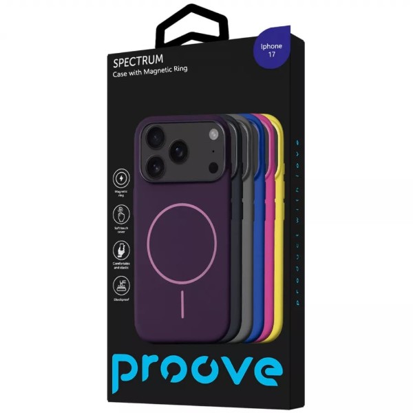Фото - Чехол для смартфона Proove Spectrum Case with Magnetic Ring iPhone 17 Pink fruit (PCSPIP170042)