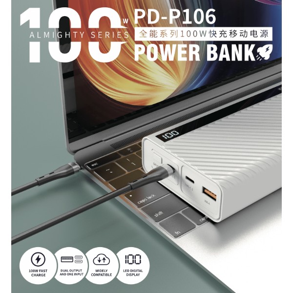 Фото - Батарея мобільна Proda 30000 mAh White (PD-P106-WH)