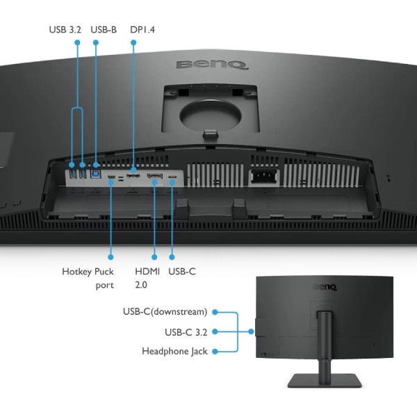 Фото - Монітор BenQ PD2706U (9H.LLJLB.QBE/9H.LLJLB.QEE) Dark Grey