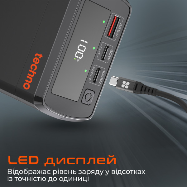 Фото - Батарея мобільна techno 38000mAh PDC130