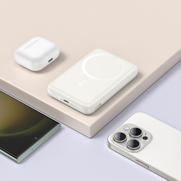 Фото - Батарея мобильная HOCO J141 Grace PD20W Magnetic 10000 mAh White (714985)