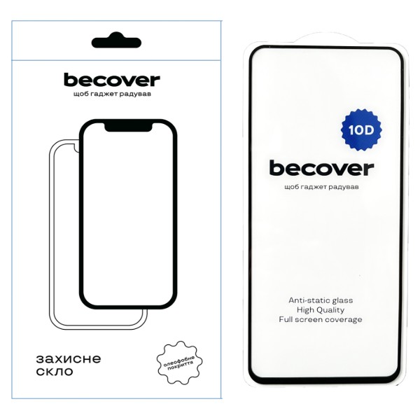 Фото - Захисне скло для смартфону BeCover Tecno Spark Go 2024 (BG6) 10D Black (711814)