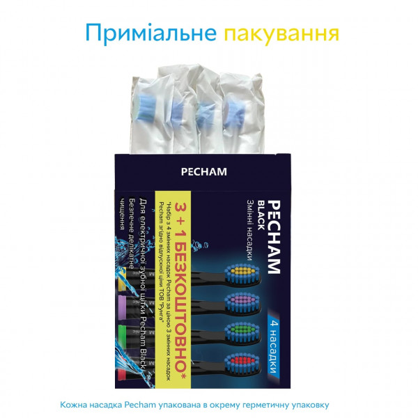 Фото - Насадка для зубной щетки Pecham Travel Black