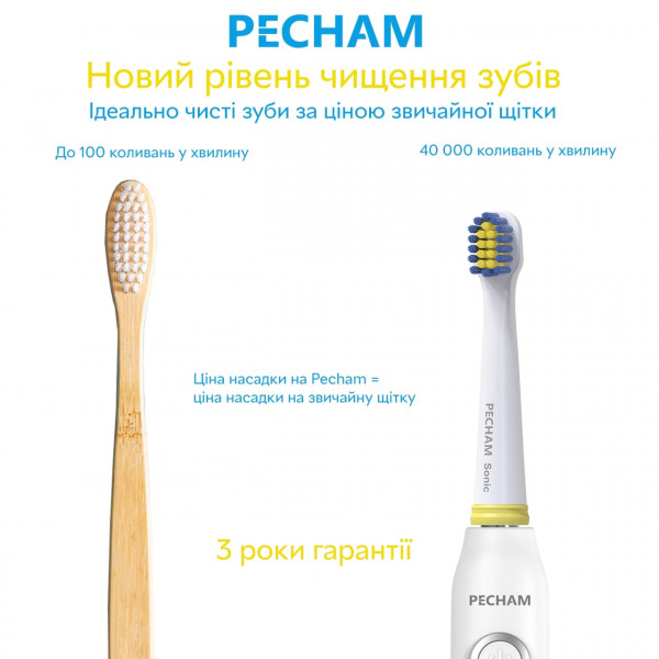 Фото - Насадка для зубной щетки Pecham Белые Мягкие 4 шт.