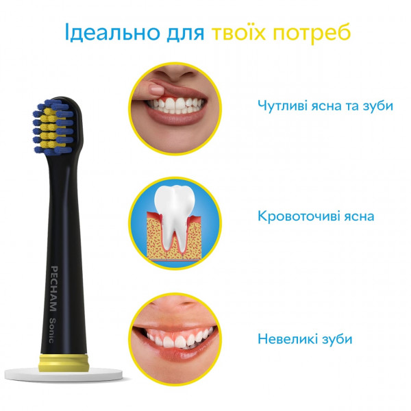 Фото - Насадка для зубной щетки Pecham Черные 4 шт.