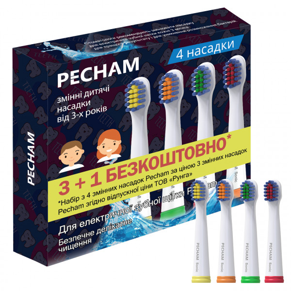 Фото - Насадка для зубной щетки Pecham Белые Мягкие 4 шт.