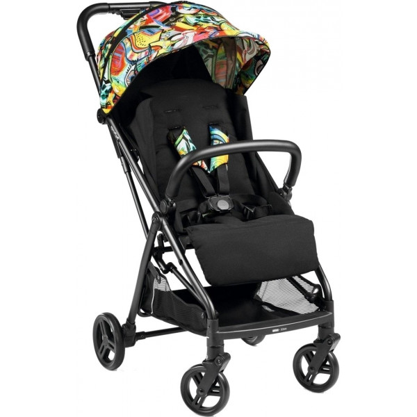 Фото - Коляска прогулочная Peg-Perego Selfie Street Art (черная с абстрактным рисунком)