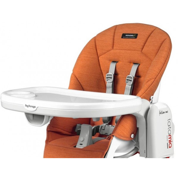 Фото - Стульчик-качалка для кормления Peg-Perego Tatamia Follow Me Wonder Orange (пятностойкий оранжевый)