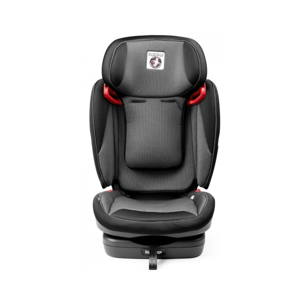 Фото - Автокрісло Peg-Perego Viaggio 1-2-3 Via Crystal black (сіре з червоним)